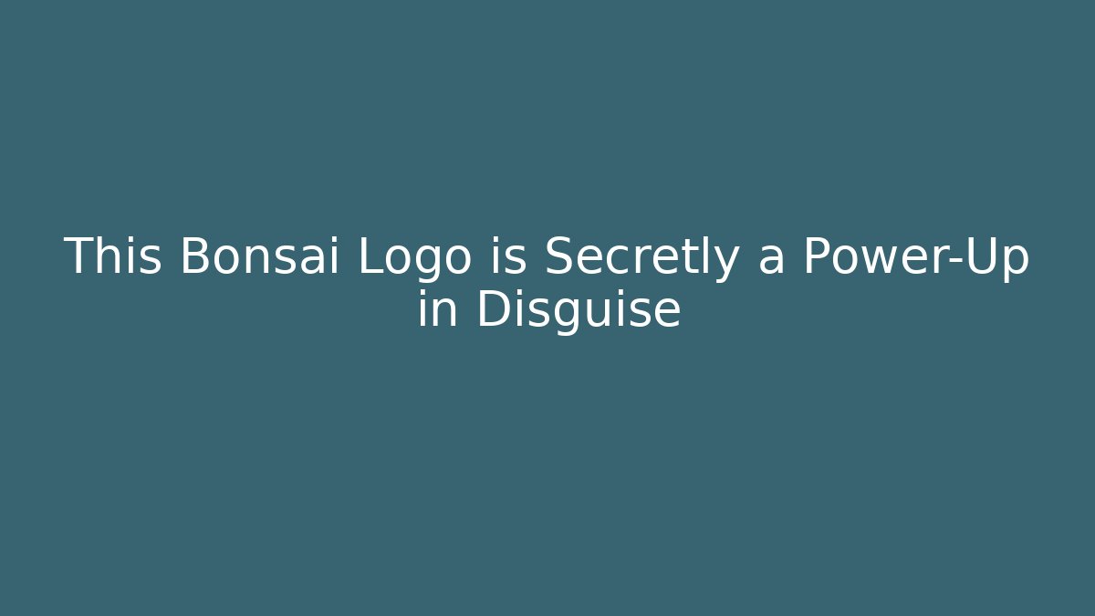 This Bonsai Logo is Secretly a Power-Up in Disguise