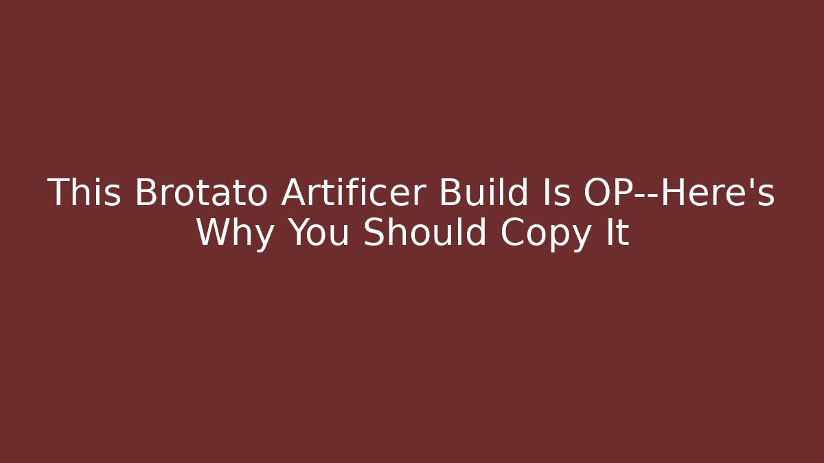 This Brotato Artificer Build Is OP—Here's Why You Should Copy It