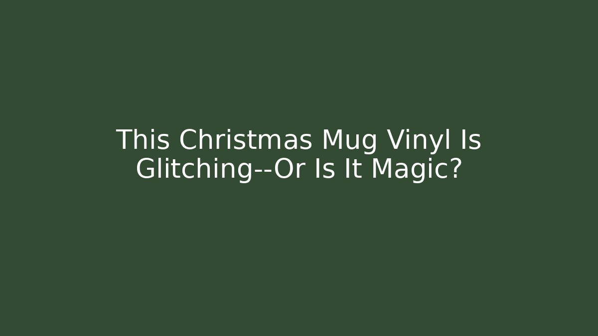 This Christmas Mug Vinyl Is Glitching—Or Is It Magic?