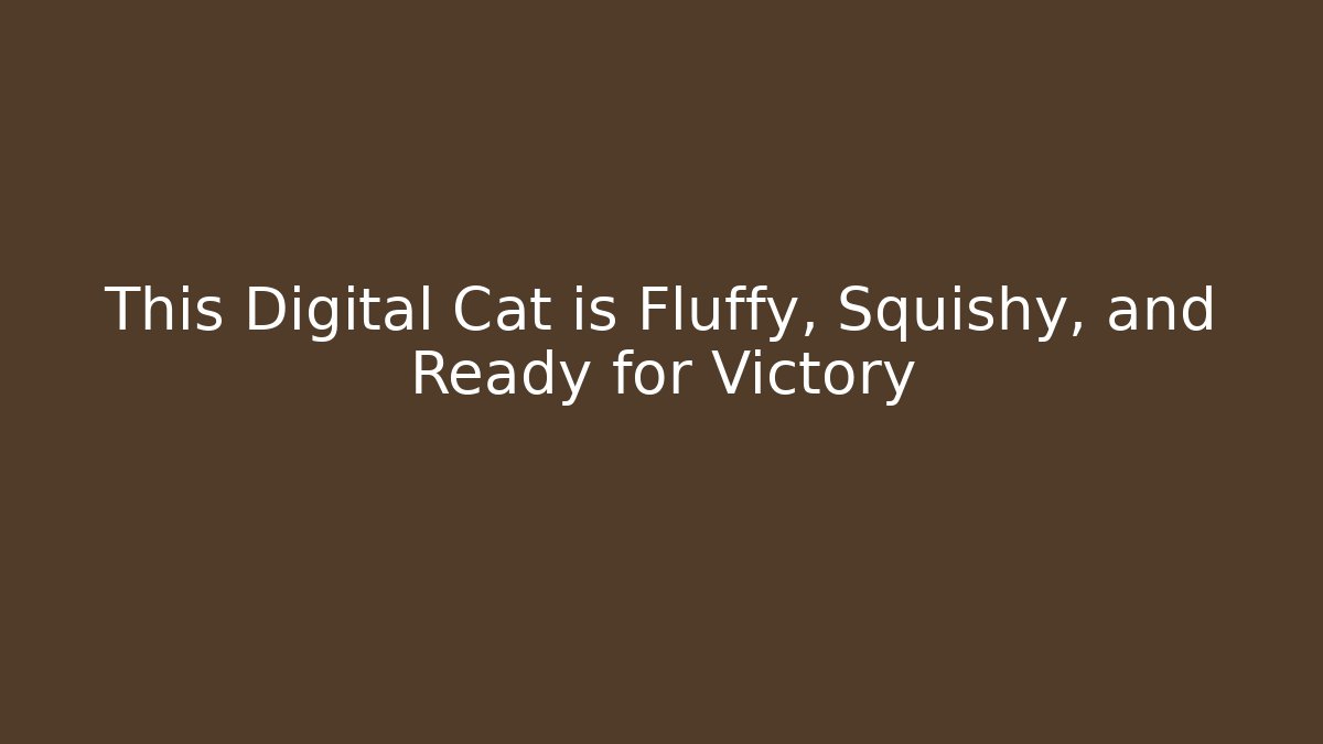 This Digital Cat is Fluffy, Squishy, and Ready for Victory