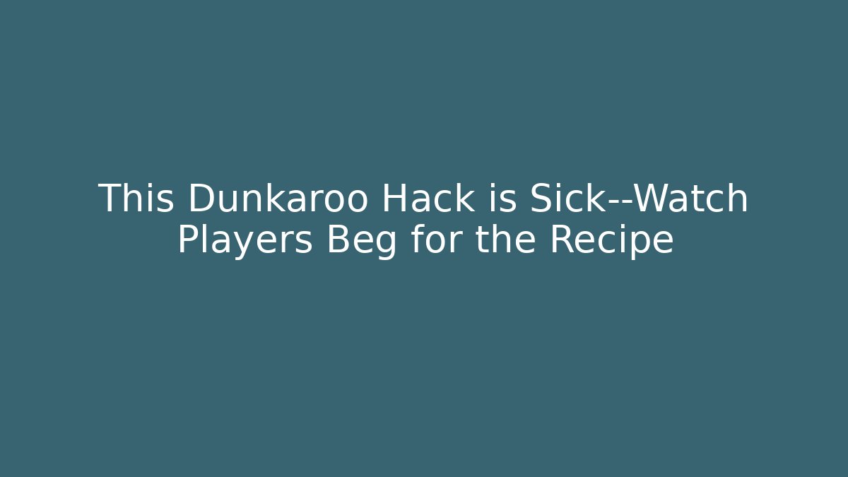 This Dunkaroo Hack is Sick—Watch Players Beg for the Recipe