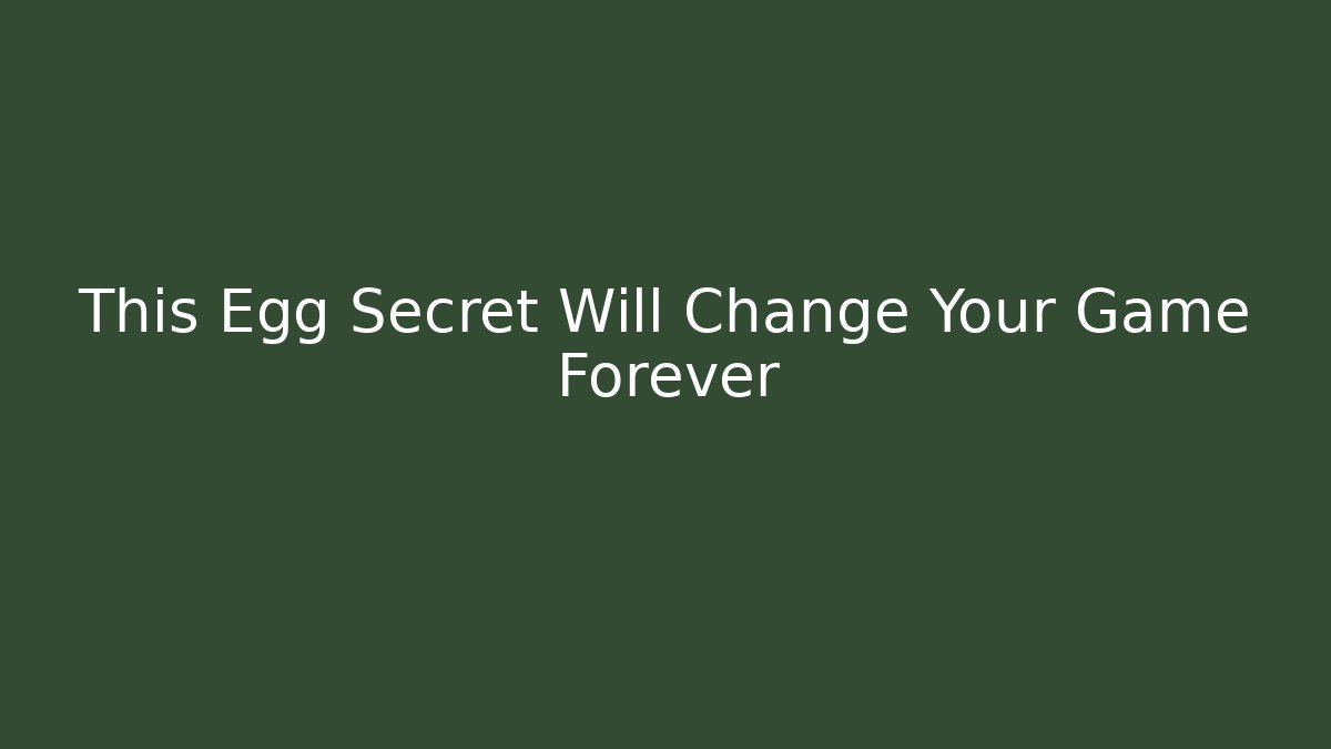 This Egg Secret Will Change Your Game Forever - Critter Realm