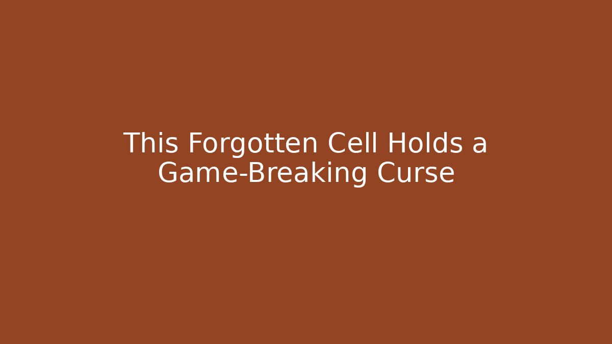 This Forgotten Cell Holds a Game-Breaking Curse - Critter Realm