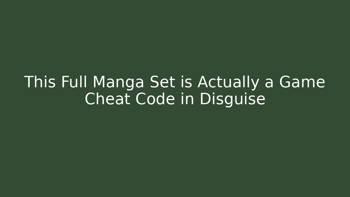 This Full Manga Set is Actually a Game Cheat Code in Disguise