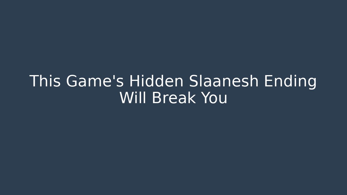 This Game's Hidden Slaanesh Ending Will Break You - Critter Realm