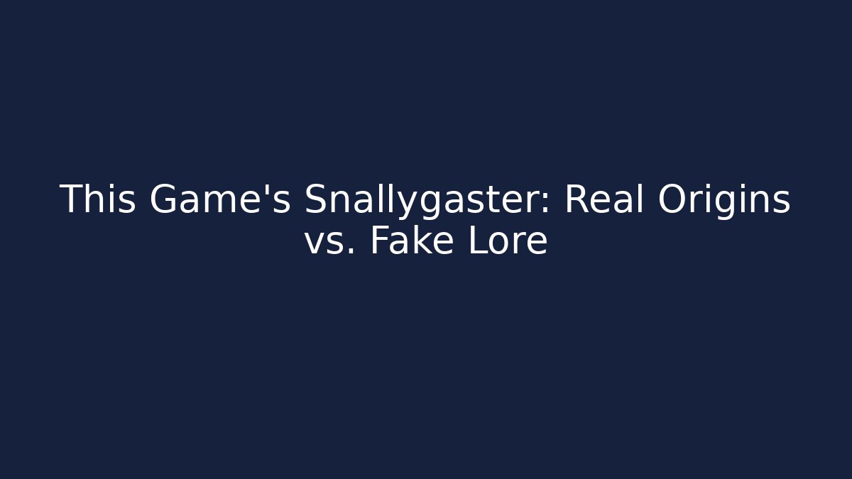 This Game's Snallygaster: Real Origins vs. Fake Lore