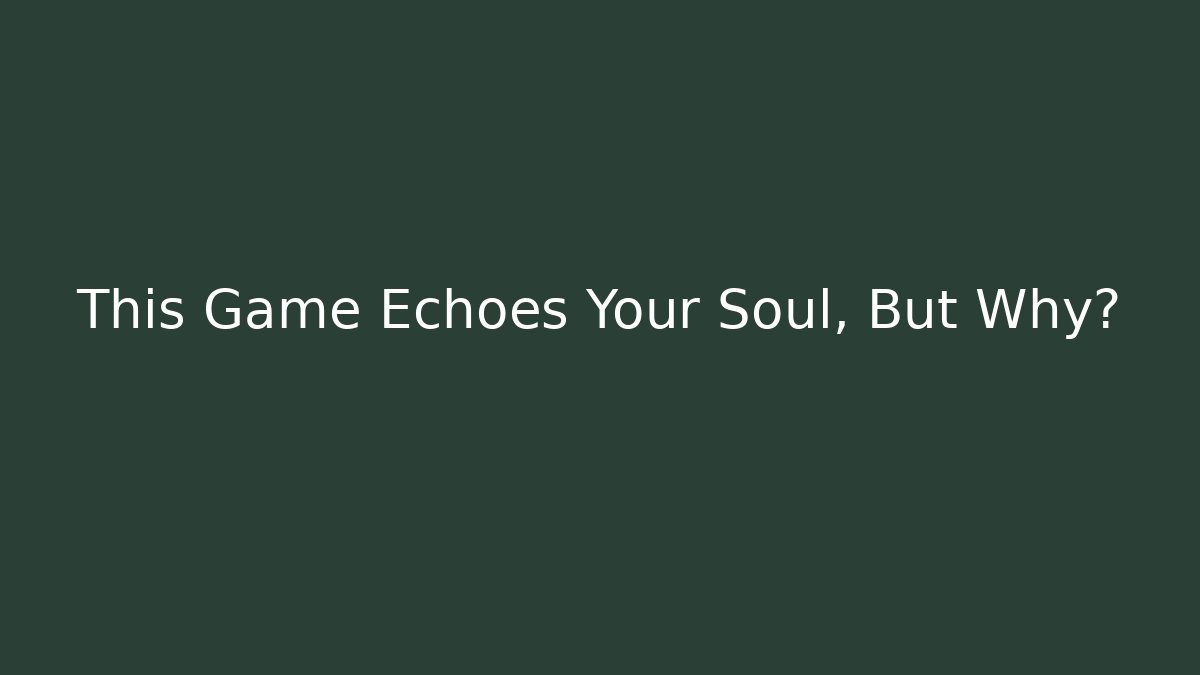 This Game Echoes Your Soul, But Why? - Critter Realm