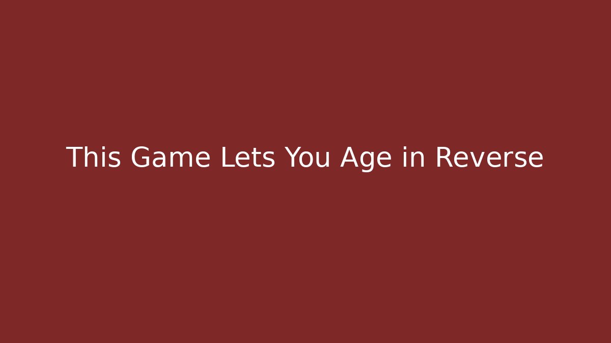 This Game Lets You Age in Reverse - Critter Realm
