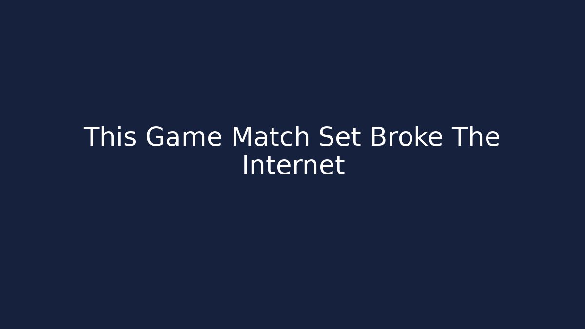 This Game Match Set Broke The Internet - Critter Realm