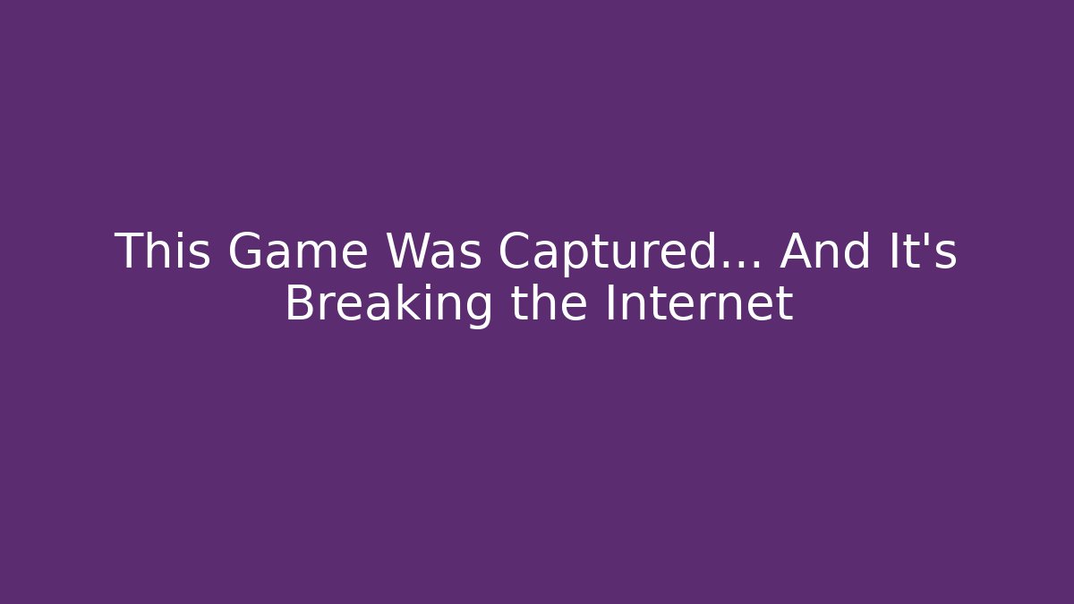This Game Was Captured… And It’s Breaking the Internet - Critter Realm