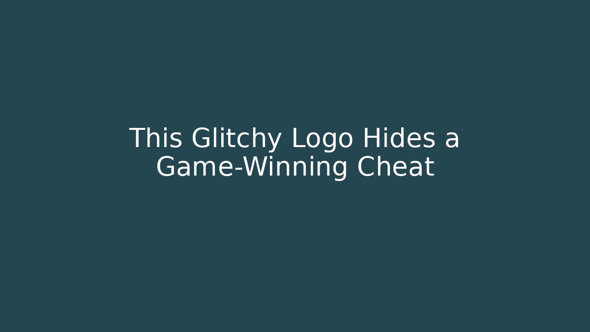This Glitchy Logo Hides a Game-Winning Cheat