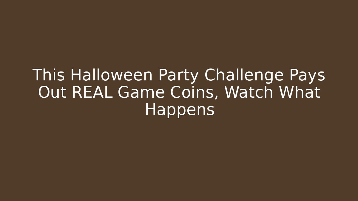 This Halloween Party Challenge Pays Out REAL Game Coins, Watch What Happens
