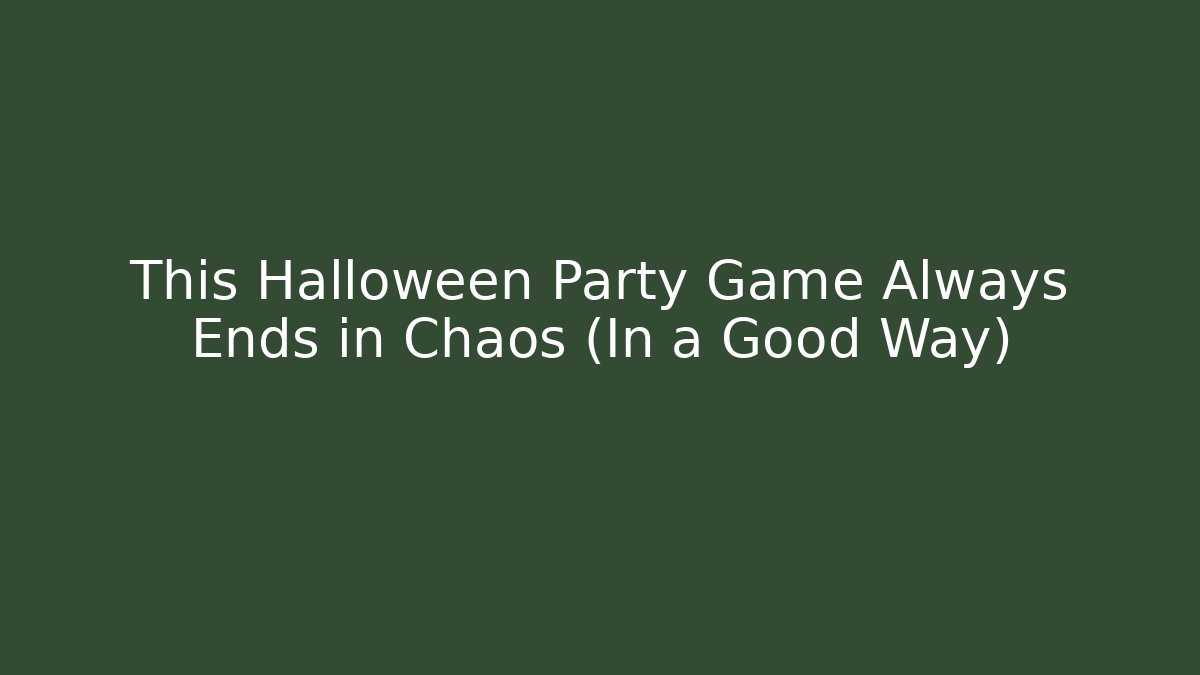 This Halloween Party Game Always Ends in Chaos (In a Good Way)