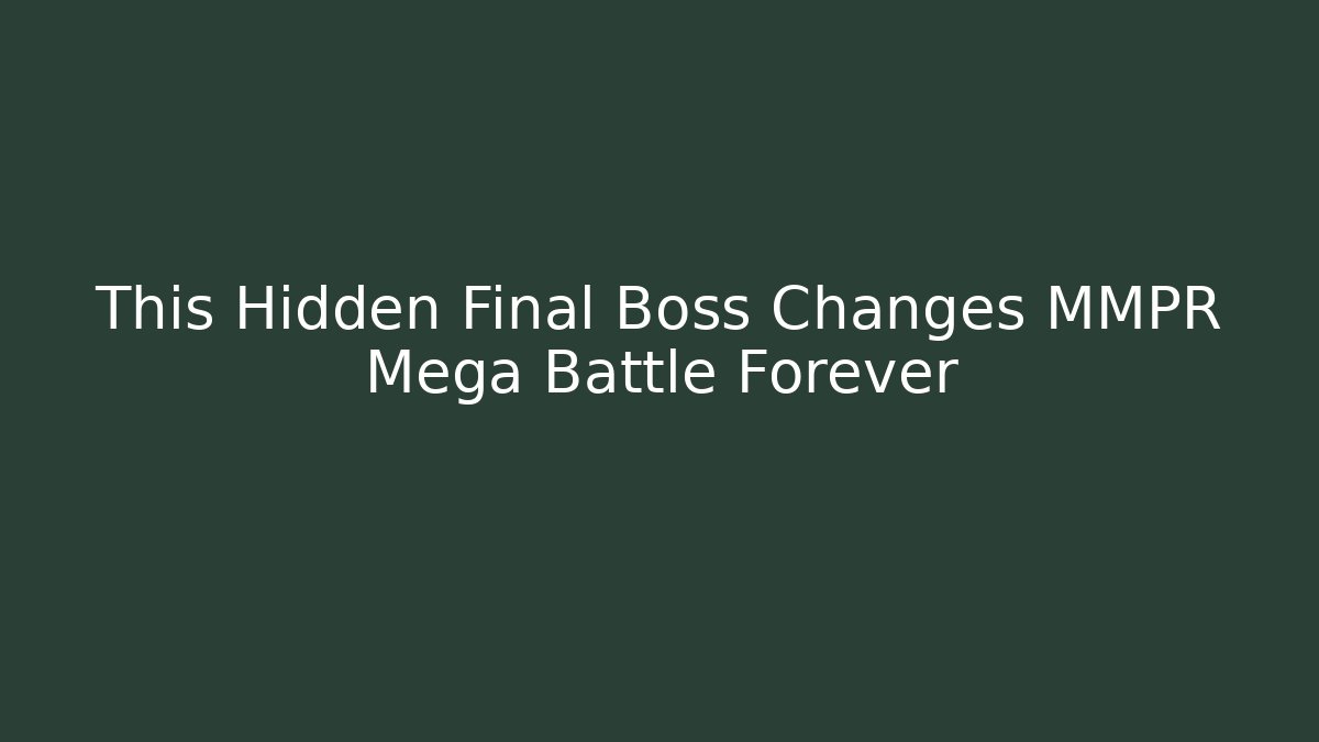 This Hidden Final Boss Changes MMPR Mega Battle Forever - Critter Realm
