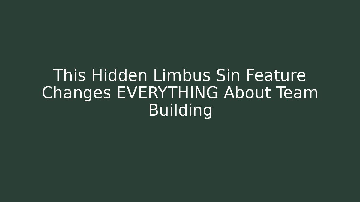 This Hidden Limbus Sin Feature Changes EVERYTHING About Team Building