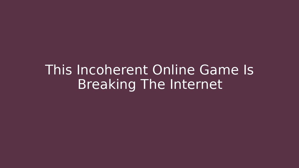 This Incoherent Online Game Is Breaking The Internet - Critter Realm