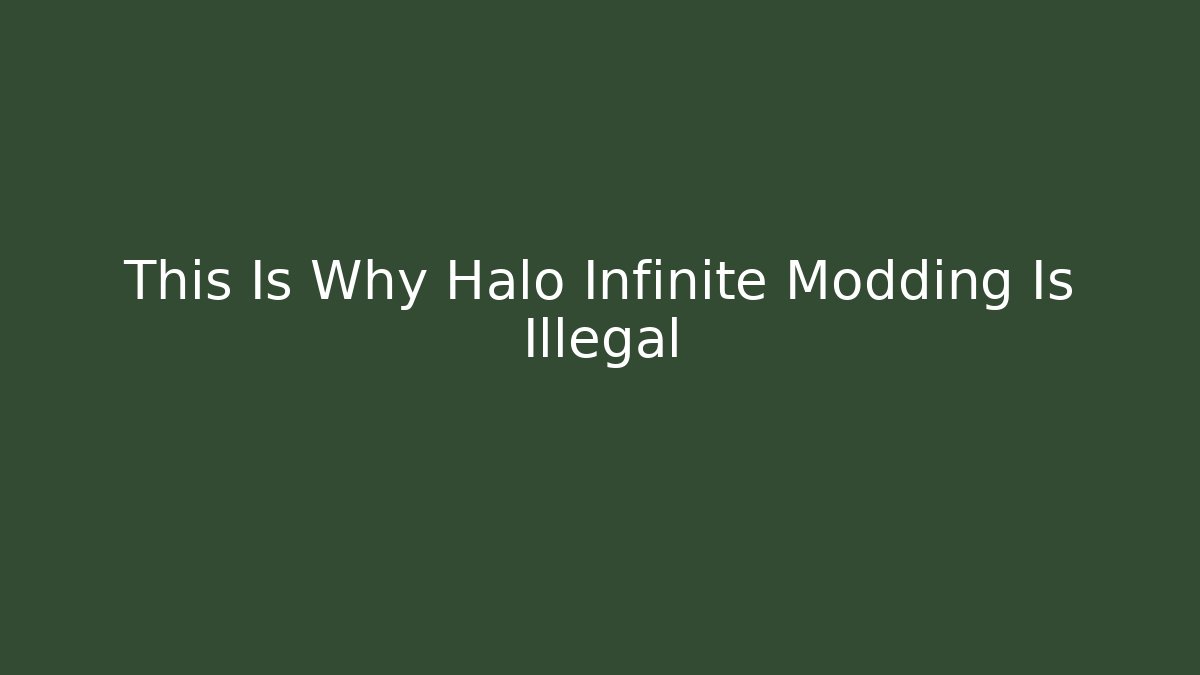 This Is Why Halo Infinite Modding Is Illegal - Critter Realm