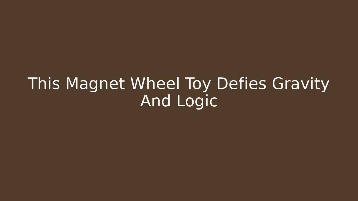 This Magnet Wheel Toy Defies Gravity And Logic - Critter Realm
