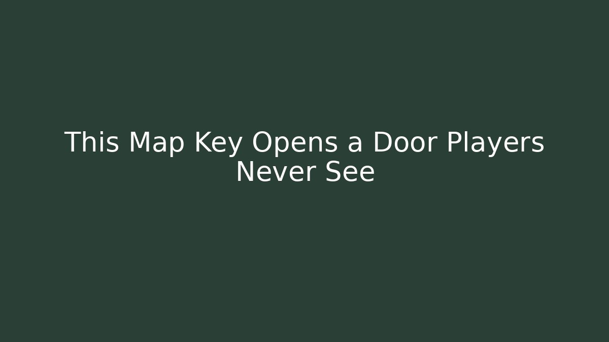 This Map Key Opens a Door Players Never See - Critter Realm