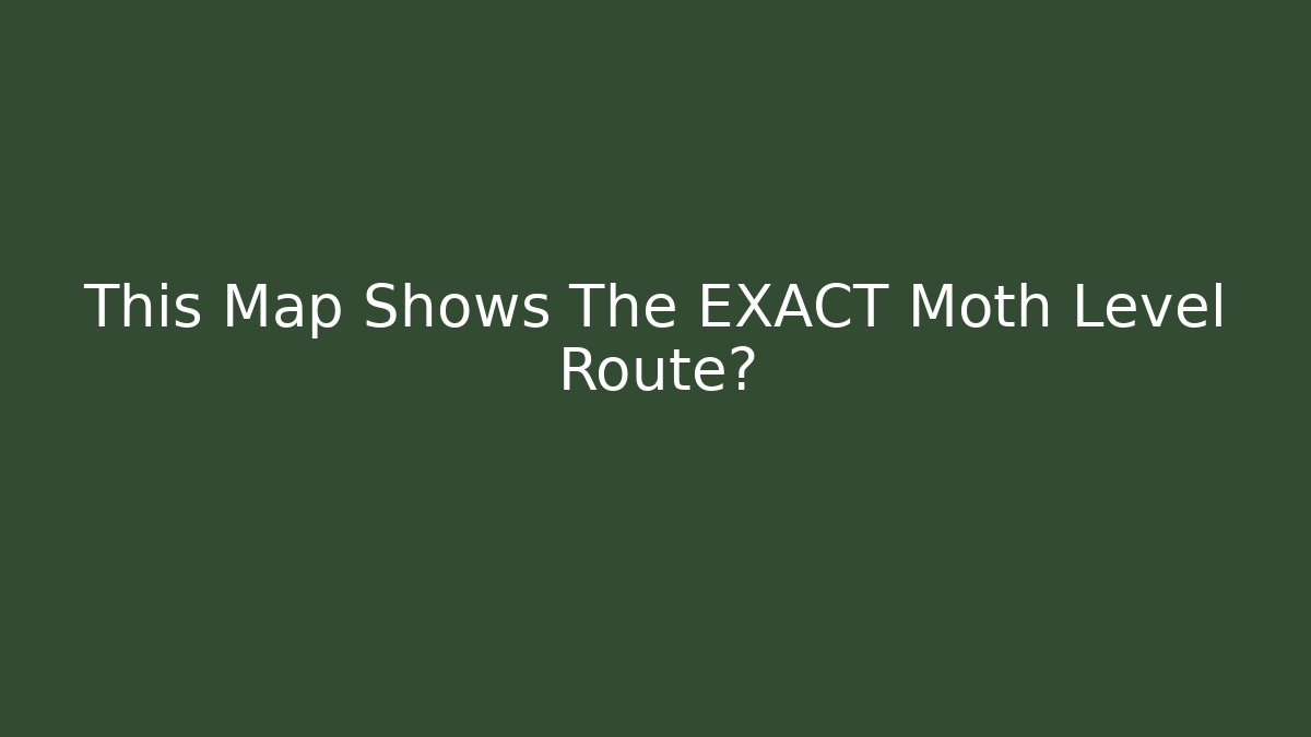 This Map Shows The EXACT Moth Level Route?