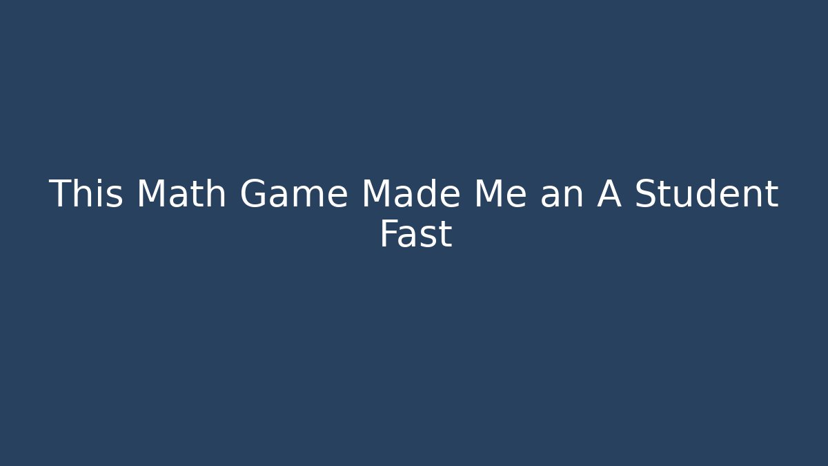 This Math Game Made Me an A+ Student Fast - Critter Realm