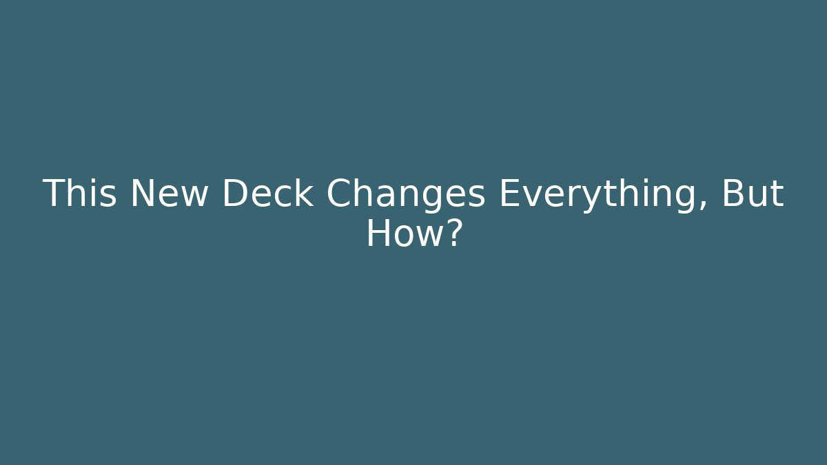 This New Deck Changes Everything, But How? - Critter Realm