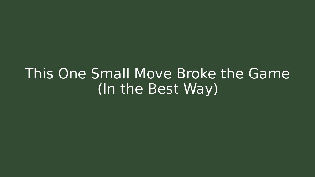 This One Small Move Broke the Game (In the Best Way) - Critter Realm