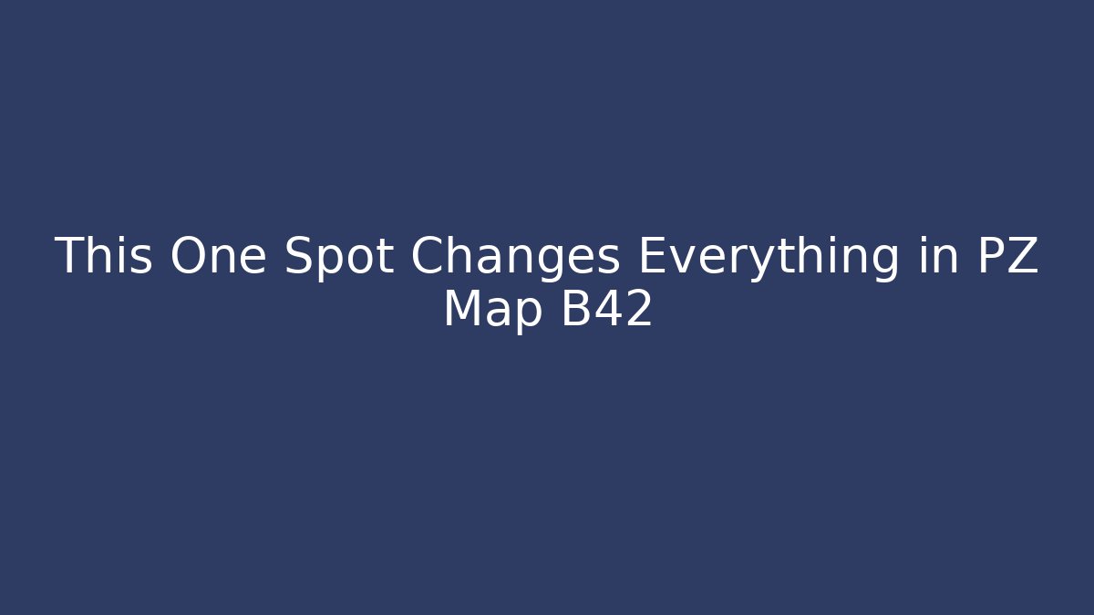 This One Spot Changes Everything in PZ Map B42 - Critter Realm