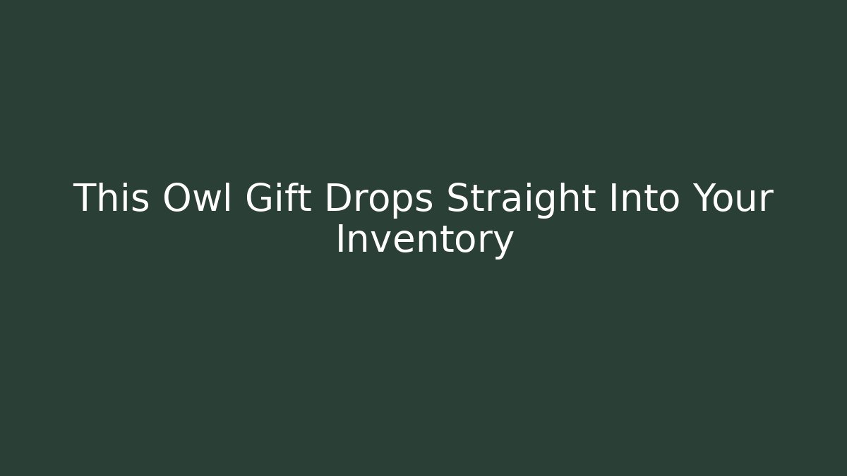 This Owl Gift Drops Straight Into Your Inventory - Critter Realm