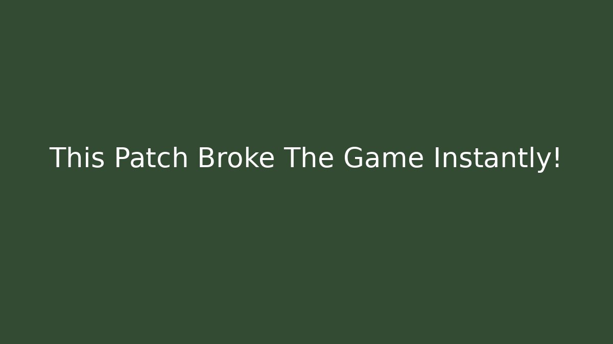 This Patch Broke The Game Instantly! - Critter Realm