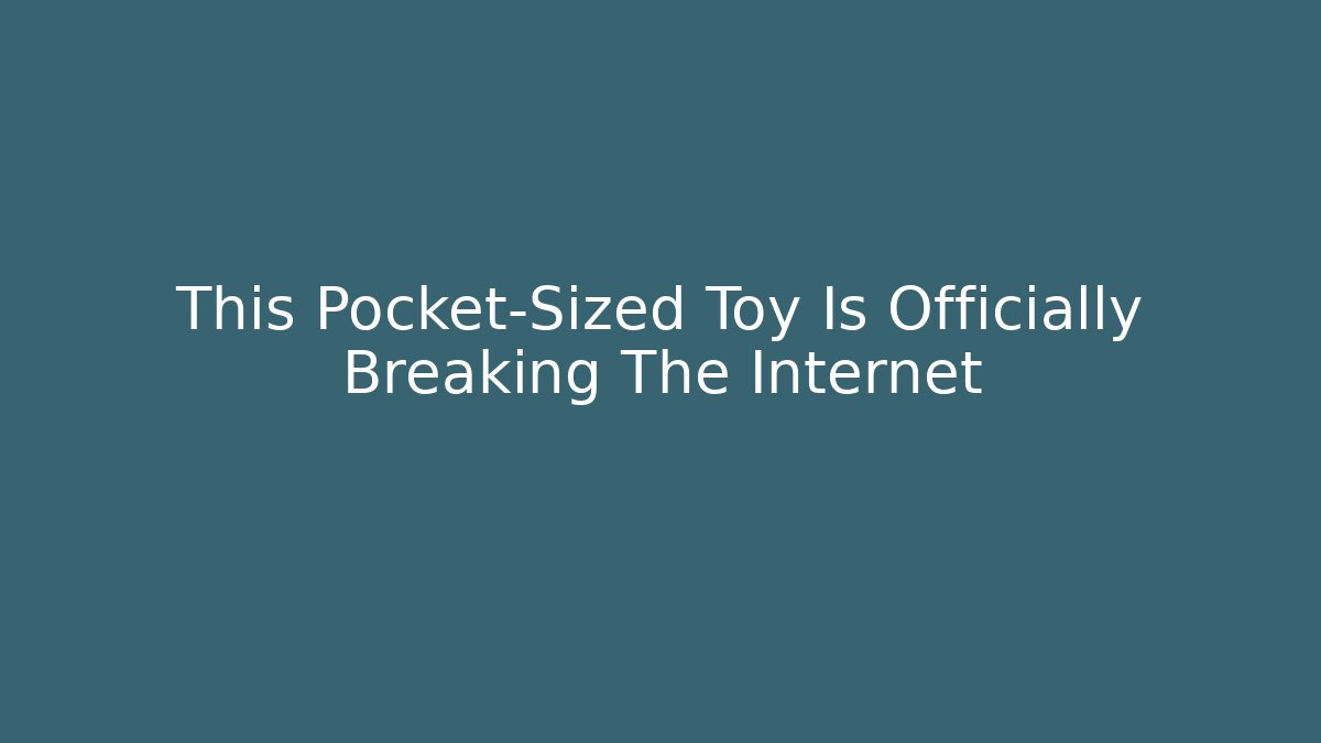 This Pocket-Sized Toy Is Officially Breaking The Internet