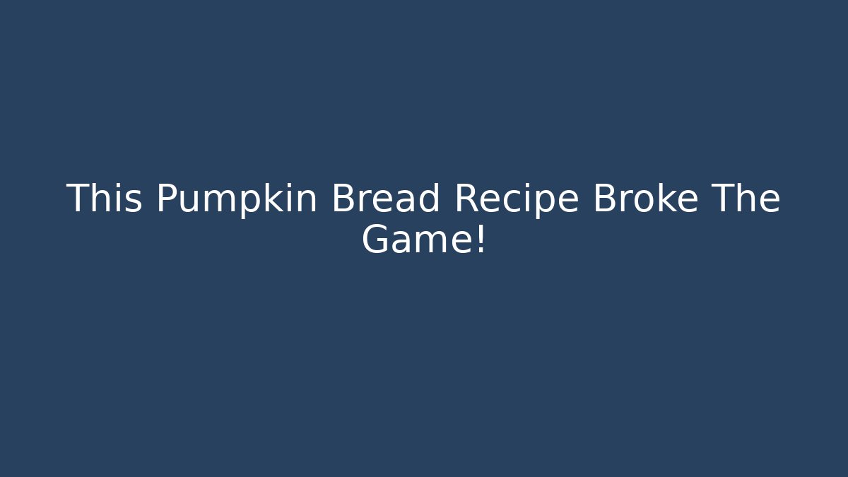 This Pumpkin Bread Recipe Broke The Game! - Critter Realm
