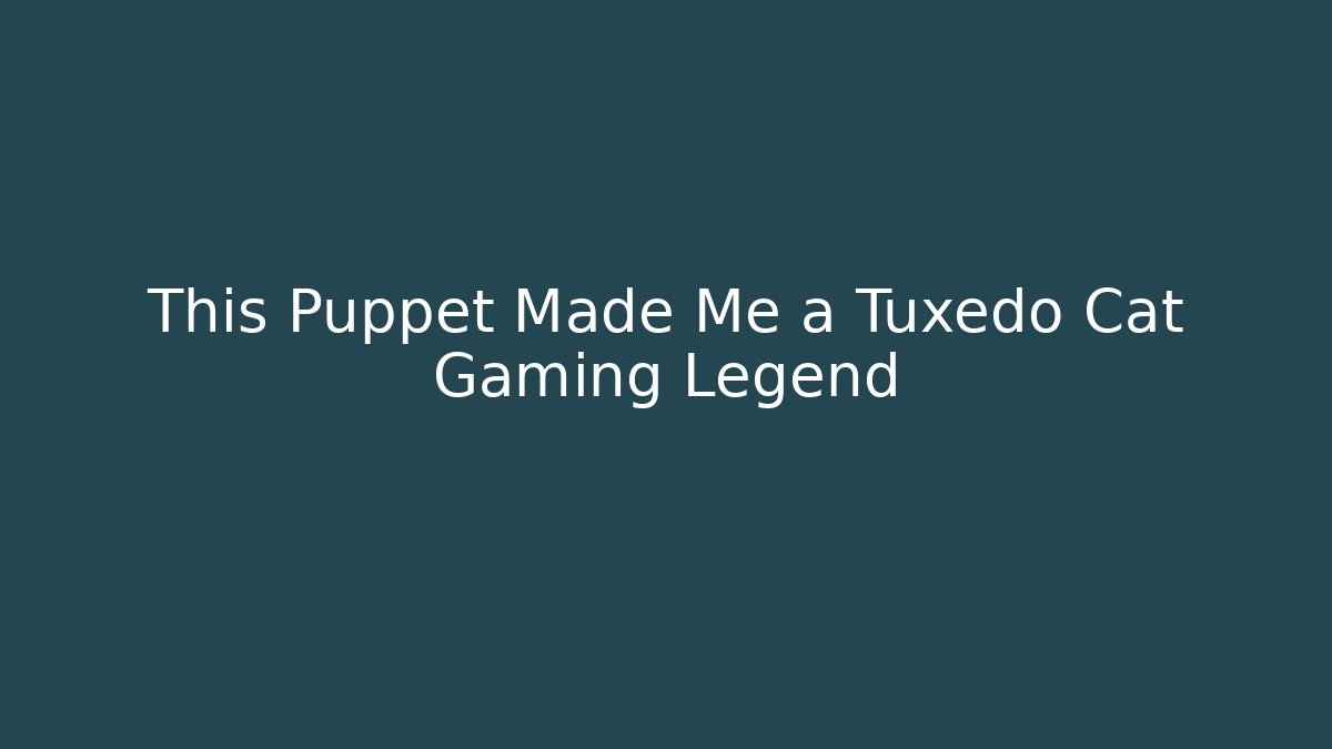 This Puppet Made Me a Tuxedo Cat Gaming Legend - Critter Realm