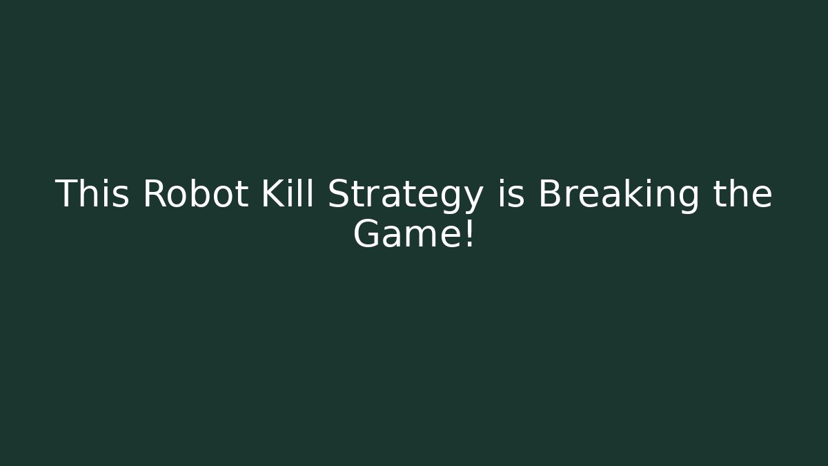 This Robot Kill Strategy is Breaking the Game! - Critter Realm