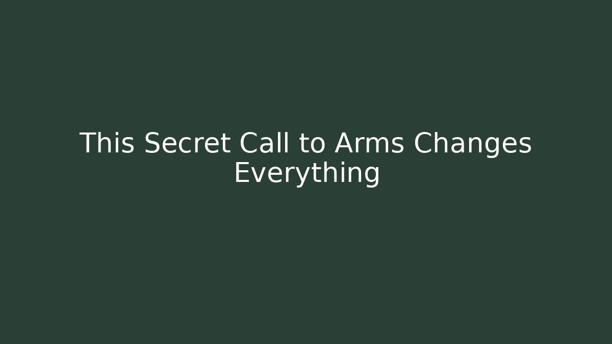 This Secret Call to Arms Changes Everything - Critter Realm