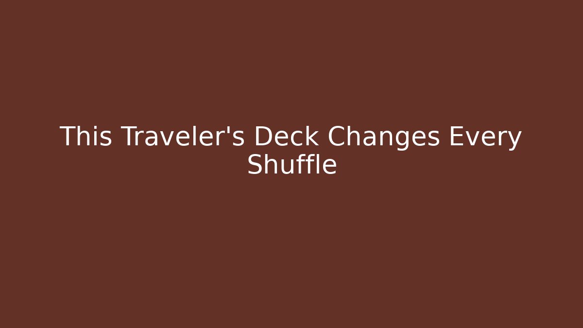This Traveler’s Deck Changes Every Shuffle