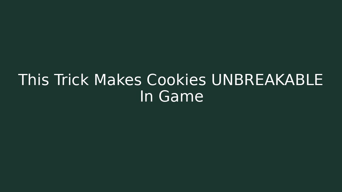 This Trick Makes Cookies UNBREAKABLE In Game - Critter Realm