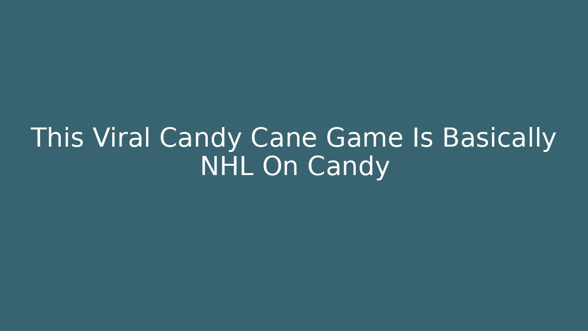 This Viral Candy Cane Game Is Basically NHL On Candy