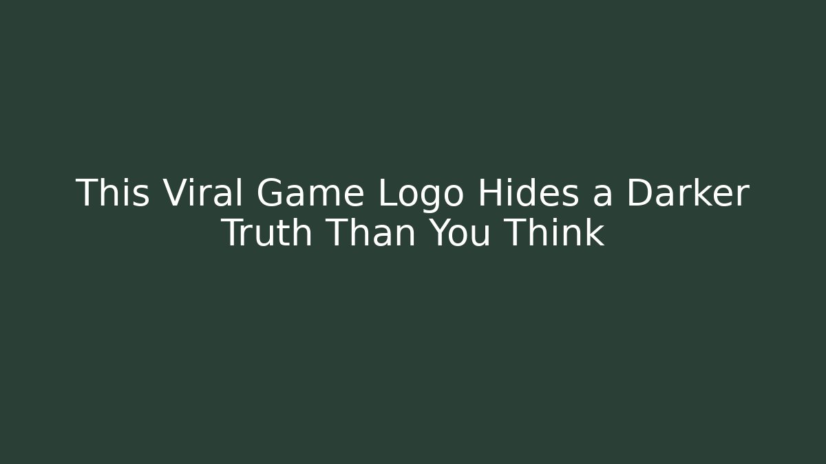 This Viral Game Logo Hides a Darker Truth Than You Think