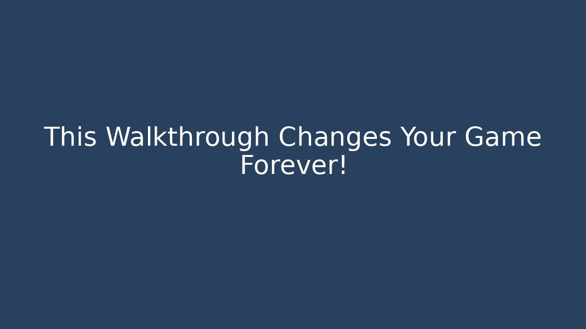 This Walkthrough Changes Your Game Forever! - Critter Realm