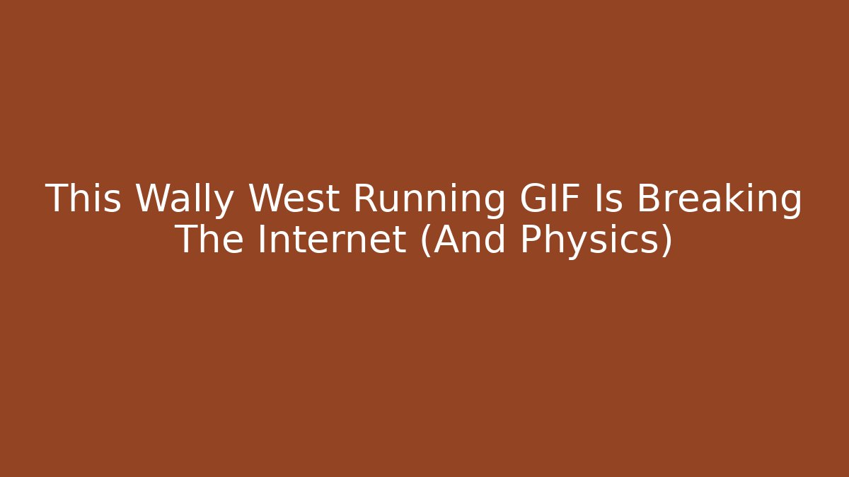 This Wally West Running GIF Is Breaking The Internet (And Physics)