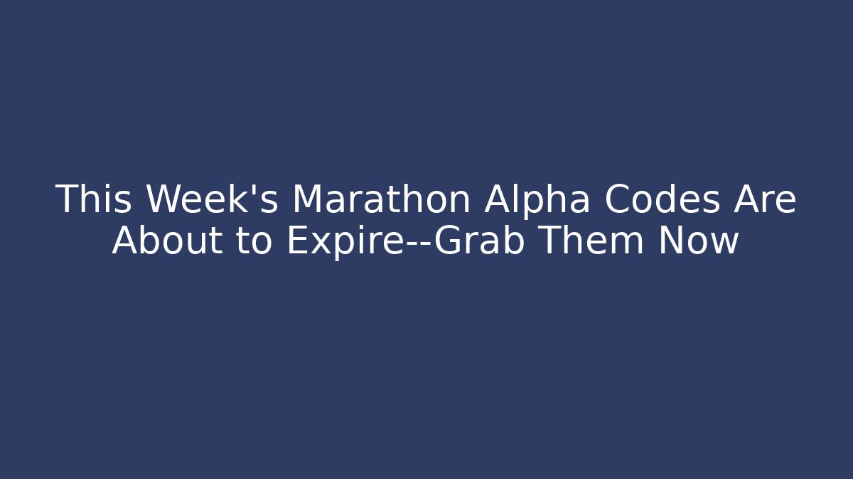 This Week's Marathon Alpha Codes Are About to Expire—Grab Them Now