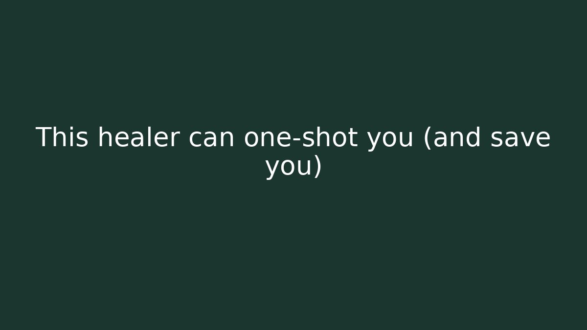 This healer can one-shot you (and save you) - Critter Realm