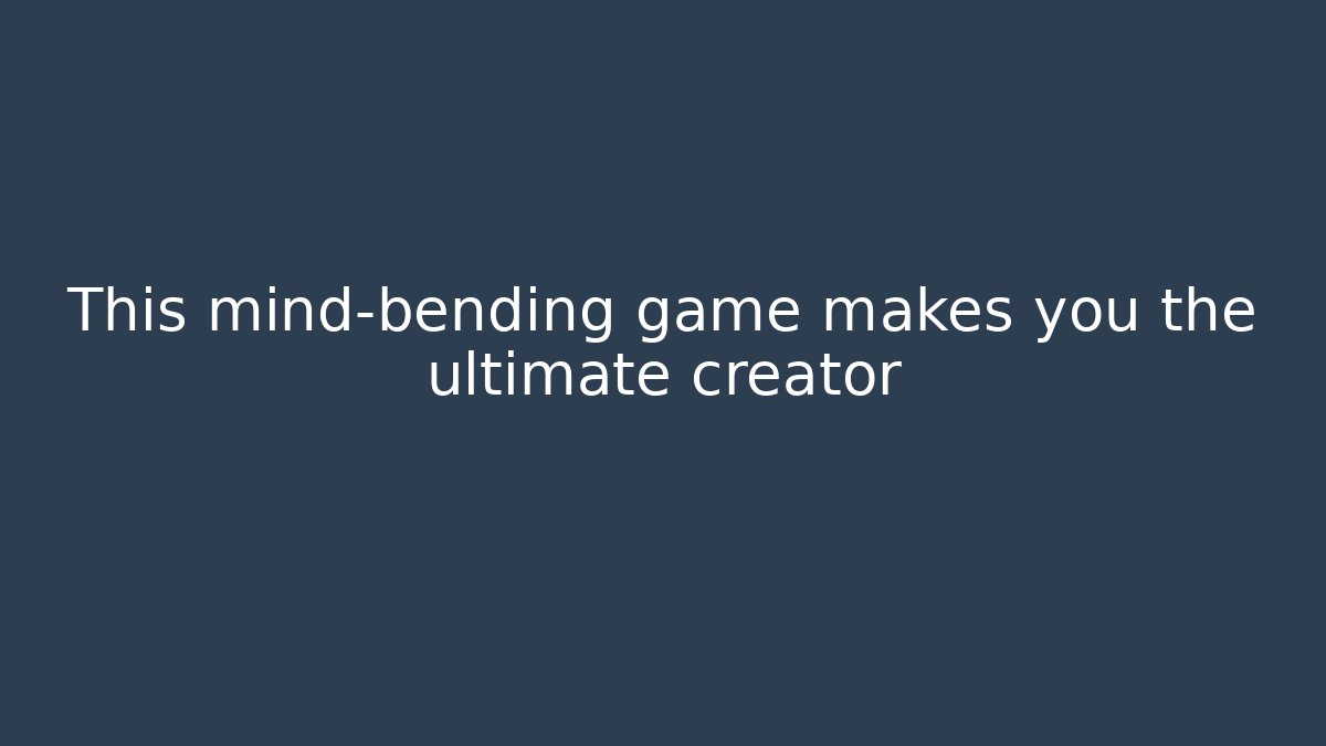 This mind-bending game makes you the ultimate creator - Critter Realm