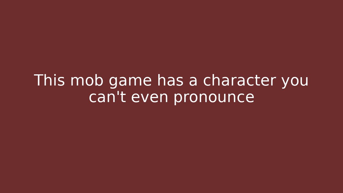 This mob game has a character you can't even pronounce - Critter Realm