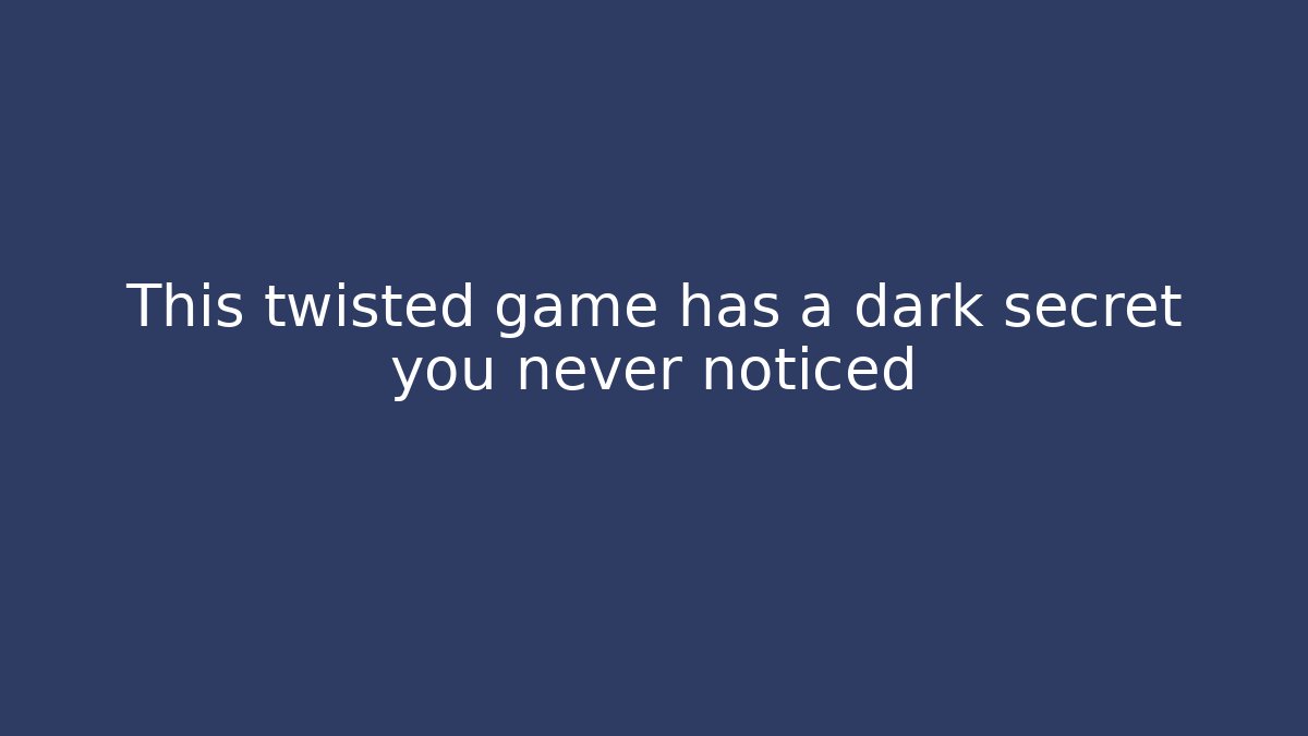 This twisted game has a dark secret you never noticed - Critter Realm