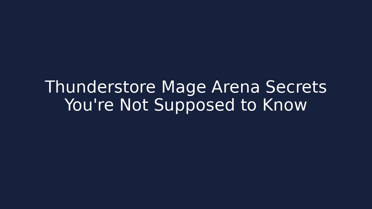 Thunderstore Mage Arena Secrets You're Not Supposed to Know