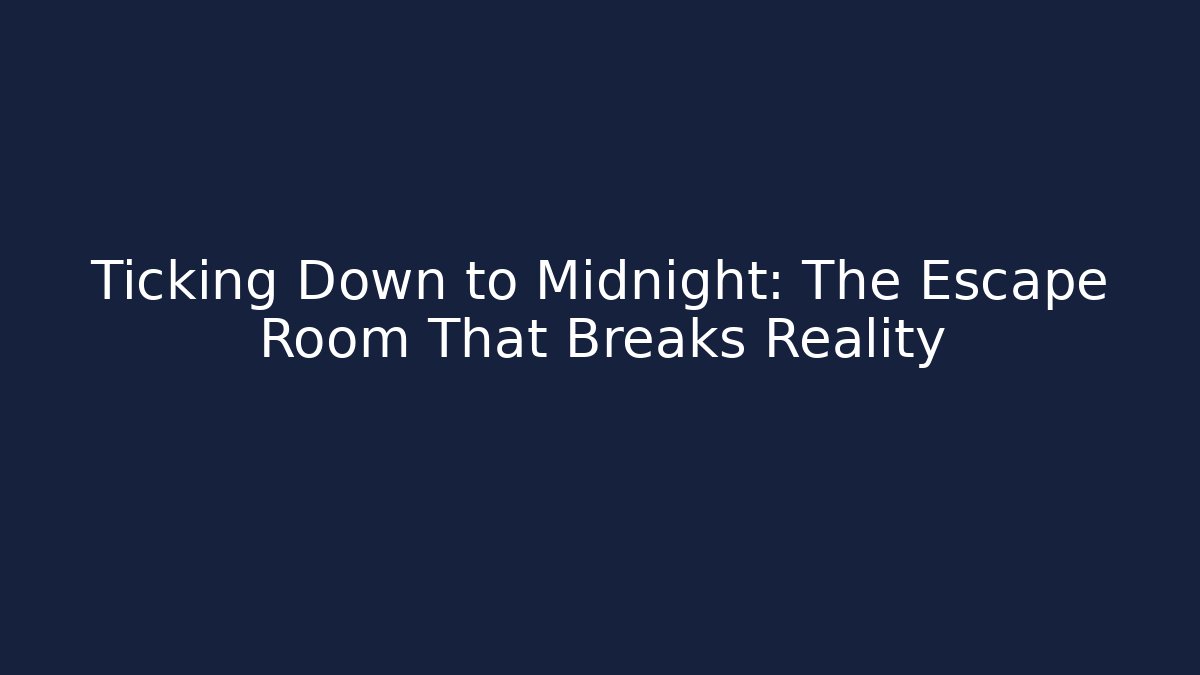 Ticking Down to Midnight: The Escape Room That Breaks Reality