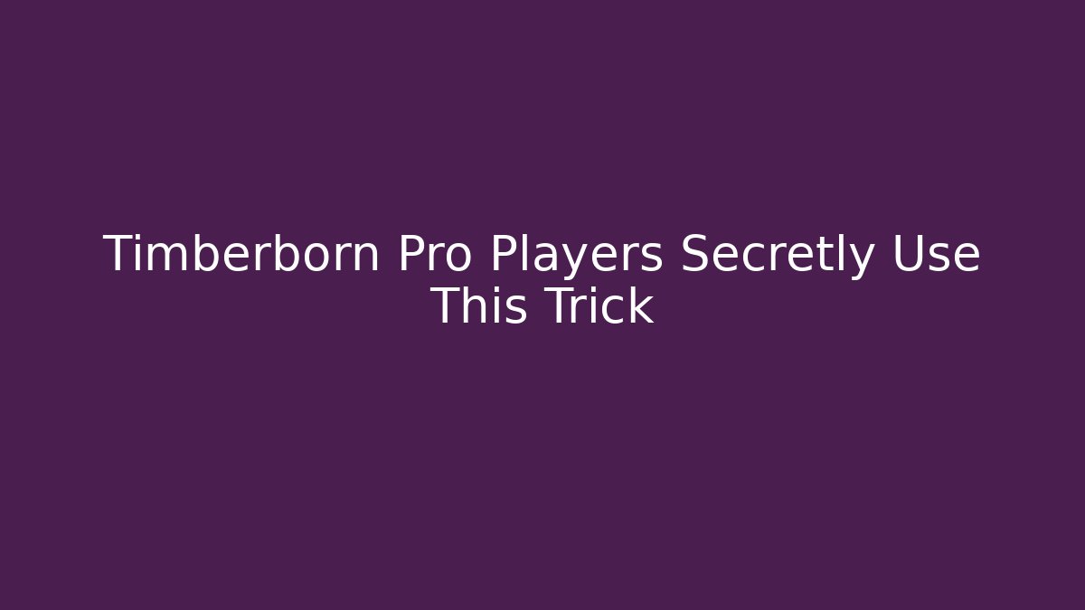 Timberborn Pro Players Secretly Use This Trick