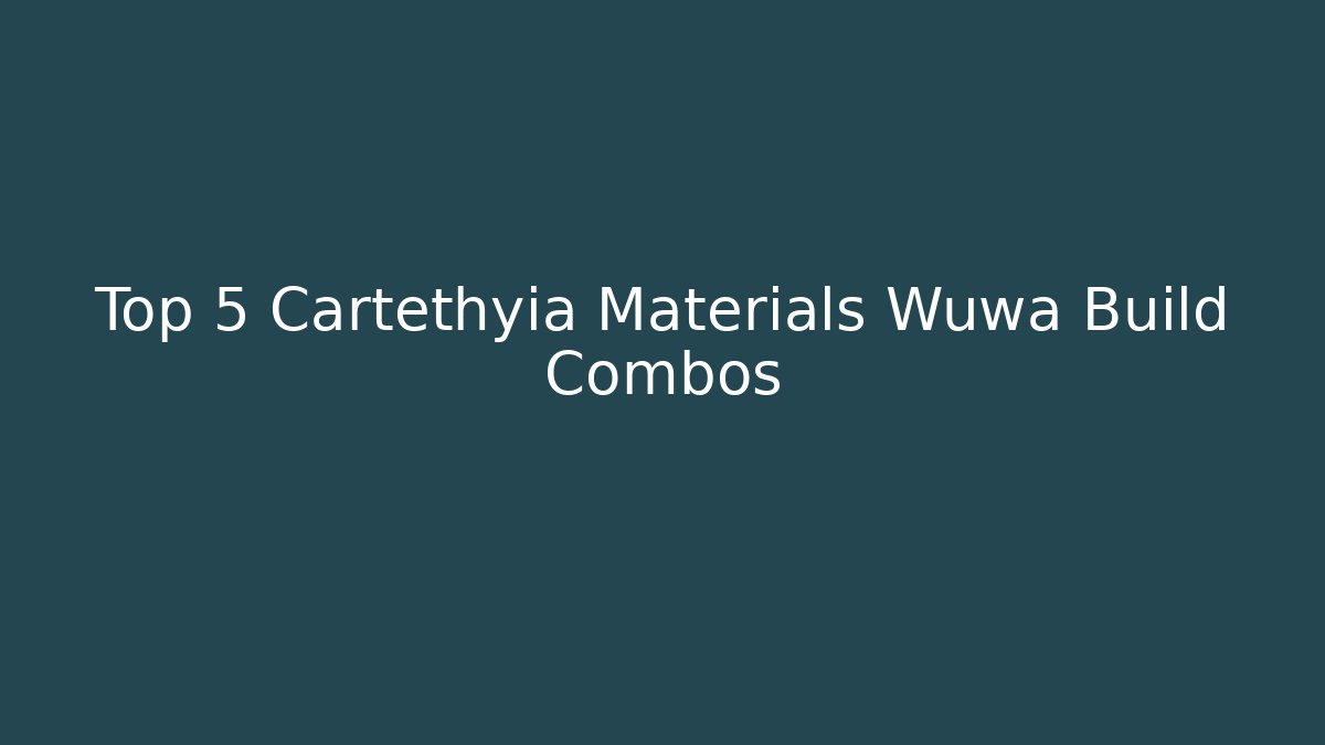 Top 5 Cartethyia Materials Wuwa Build Combos